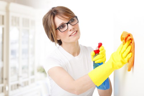 Professional mattress cleaning equipment in use